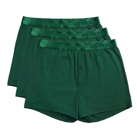 unwear noble green boxer shorts 3 pack lay flat catalog with links to the product page