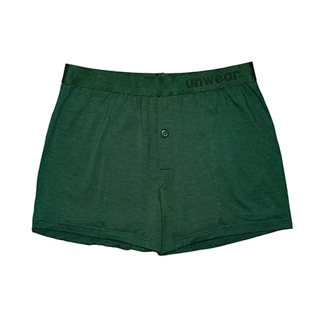 unwear noble green boxer shorts lay flat catalog with links to the product page