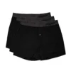 unwear onyx black boxer shorts 3 pack lay flat catalog