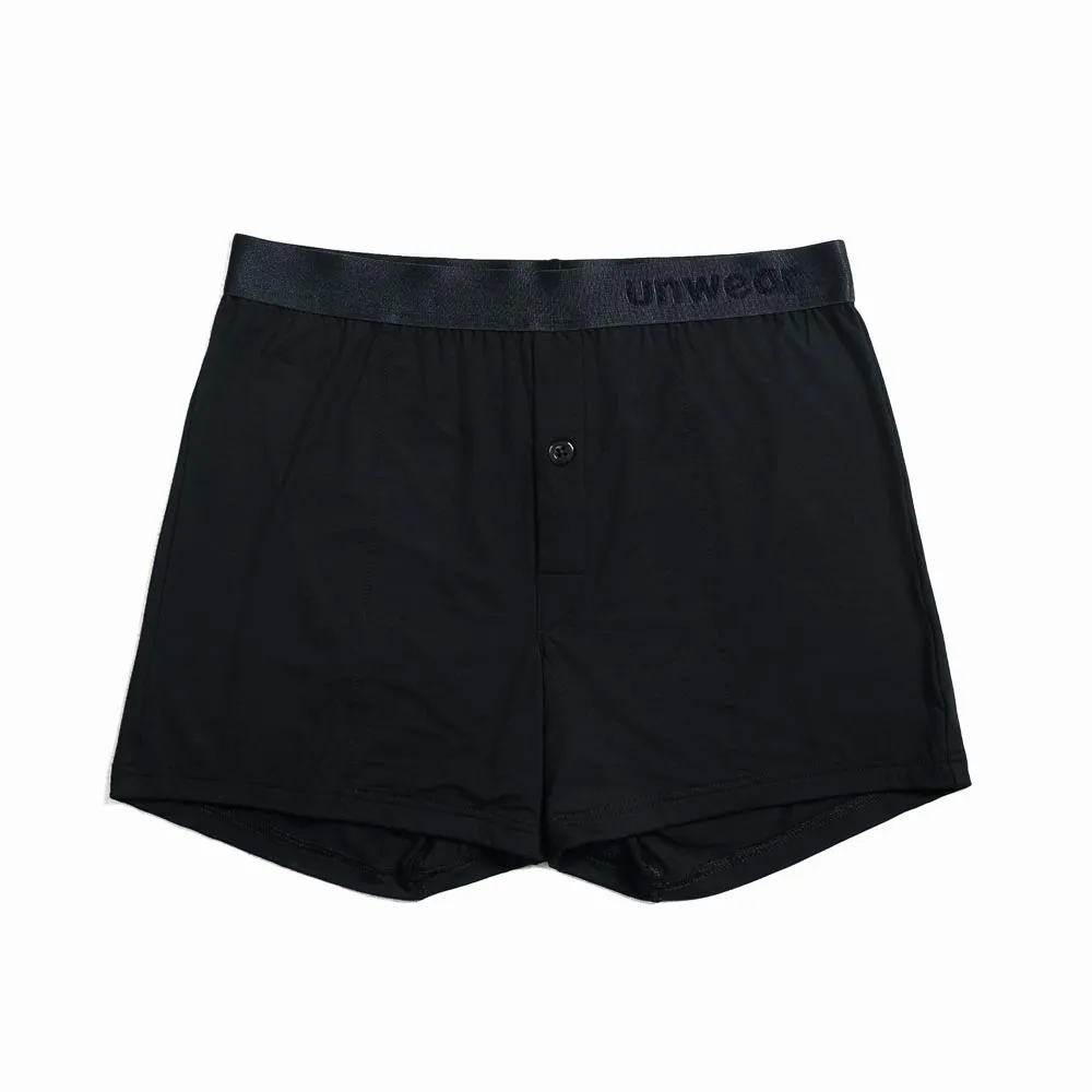 unwear onyx black boxer shorts lay flat catalog