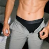 model wearing unwear onyx black modal boxer briefs